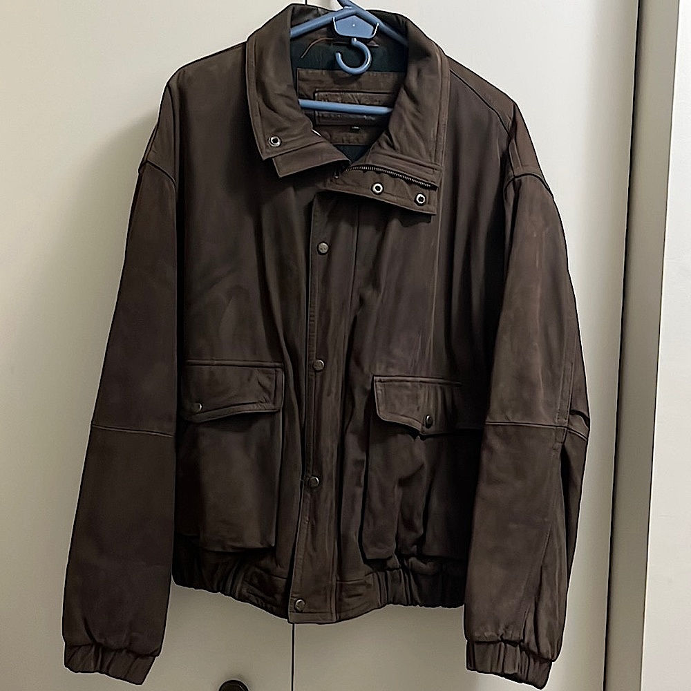 Men’s Timberland leather weathergear, XL jacket, brown